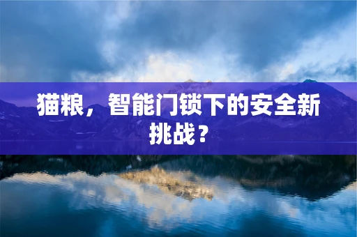 猫粮，智能门锁下的安全新挑战？