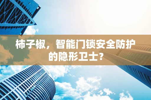 柿子椒，智能门锁安全防护的隐形卫士？