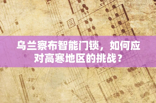 乌兰察布智能门锁，如何应对高寒地区的挑战？