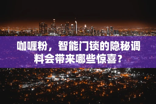 咖喱粉，智能门锁的隐秘调料会带来哪些惊喜？