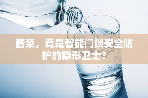 酱菜，竟是智能门锁安全防护的隐形卫士？