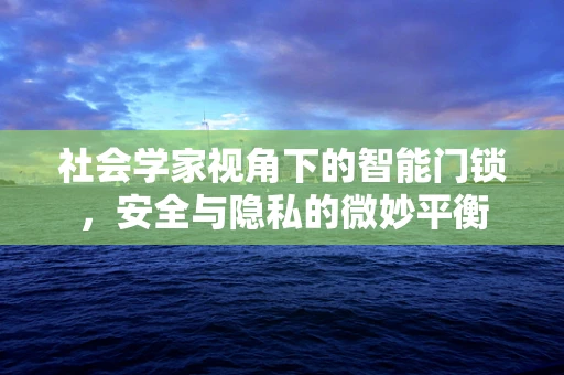 社会学家视角下的智能门锁，安全与隐私的微妙平衡