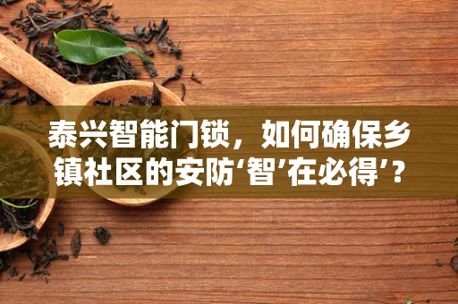 泰兴智能门锁，如何确保乡镇社区的安防‘智’在必得’？