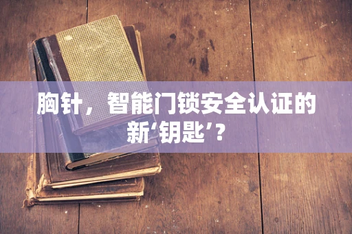 胸针，智能门锁安全认证的新‘钥匙’？