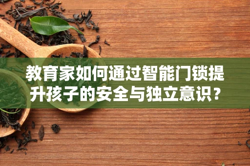 教育家如何通过智能门锁提升孩子的安全与独立意识？