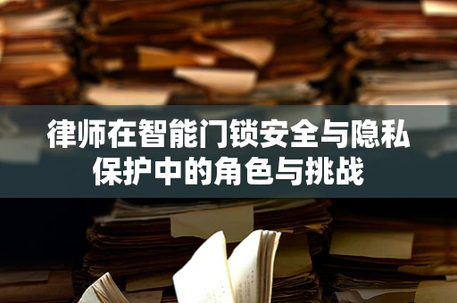 律师在智能门锁安全与隐私保护中的角色与挑战