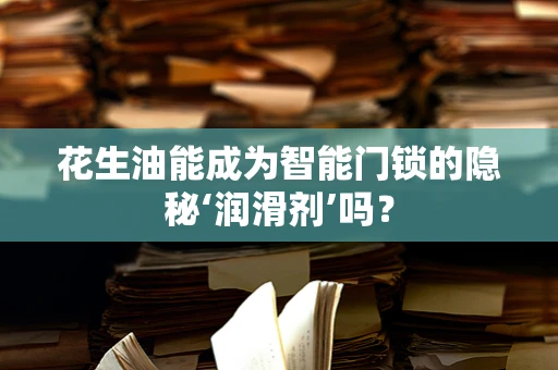 花生油能成为智能门锁的隐秘‘润滑剂’吗？