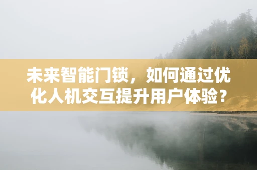 未来智能门锁，如何通过优化人机交互提升用户体验？