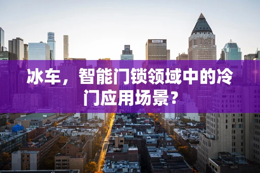 冰车，智能门锁领域中的冷门应用场景？