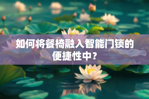 如何将餐椅融入智能门锁的便捷性中？