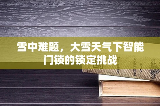 雪中难题，大雪天气下智能门锁的锁定挑战