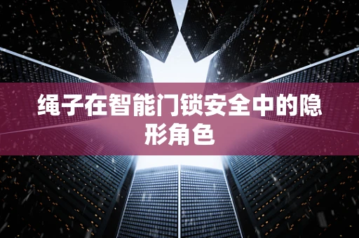 绳子在智能门锁安全中的隐形角色