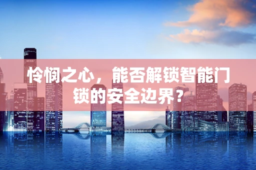 怜悯之心，能否解锁智能门锁的安全边界？