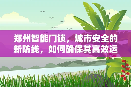 郑州智能门锁，城市安全的新防线，如何确保其高效运维？