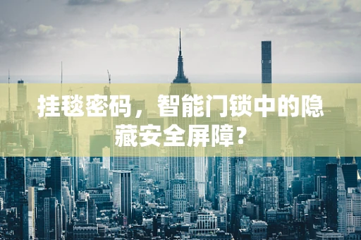 挂毯密码，智能门锁中的隐藏安全屏障？