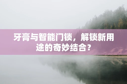 牙膏与智能门锁，解锁新用途的奇妙结合？