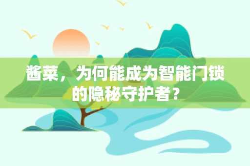 酱菜，为何能成为智能门锁的隐秘守护者？