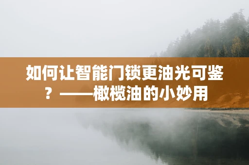 如何让智能门锁更油光可鉴？——橄榄油的小妙用