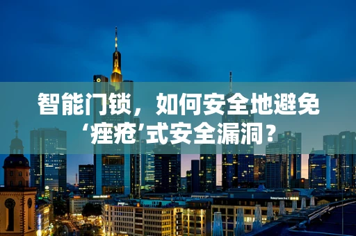 智能门锁，如何安全地避免‘痤疮’式安全漏洞？