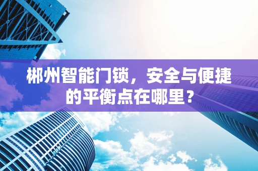 郴州智能门锁，安全与便捷的平衡点在哪里？