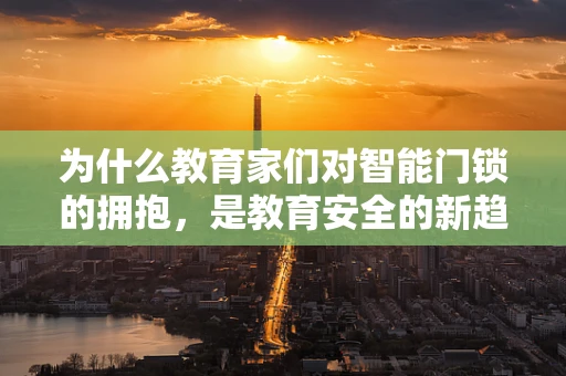 为什么教育家们对智能门锁的拥抱，是教育安全的新趋势？