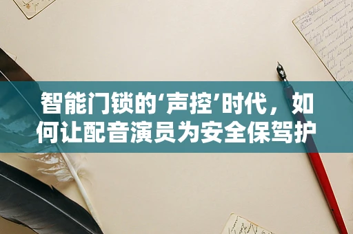 智能门锁的‘声控’时代，如何让配音演员为安全保驾护航？