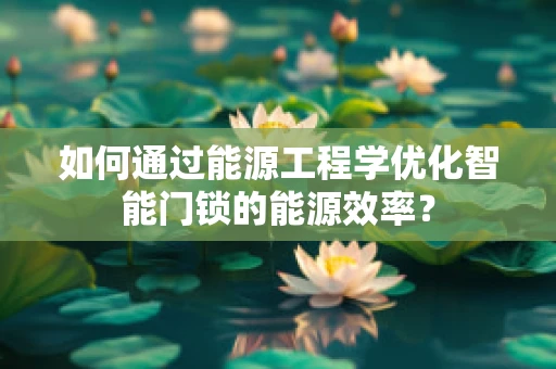 如何通过能源工程学优化智能门锁的能源效率？
