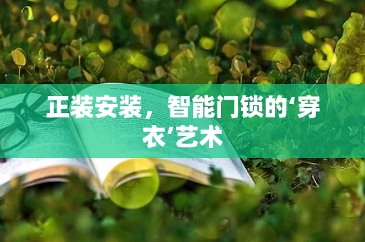 正装安装，智能门锁的‘穿衣’艺术