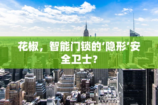 花椒，智能门锁的‘隐形’安全卫士？