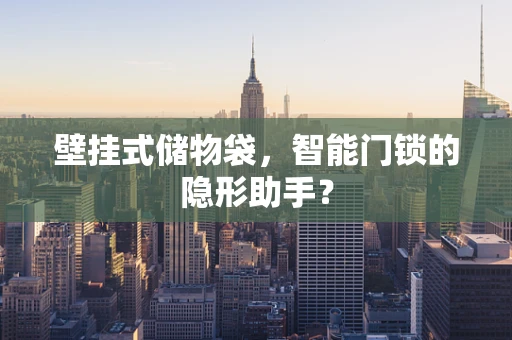 壁挂式储物袋，智能门锁的隐形助手？
