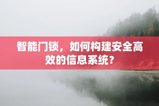 智能门锁，如何构建安全高效的信息系统？