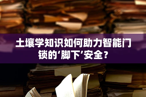 土壤学知识如何助力智能门锁的‘脚下’安全？