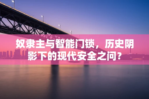 奴隶主与智能门锁，历史阴影下的现代安全之问？